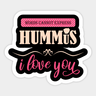 Funny Hummus Shirt Cute Pun Gift Isreali Hipster Vegan Food Sticker